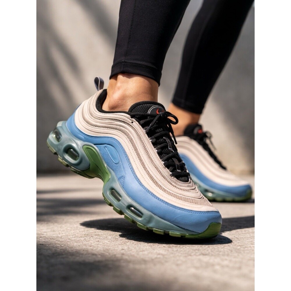 Nike Air Max 97 Sneakers Womens 7.5 Blue Plus‎ Layer Cake Mica Green AH8143-300